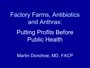 Factory Farms, Antibiotics and Anthrax