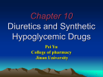 Diuretics and Synthetic Hypoglycemic Drugs