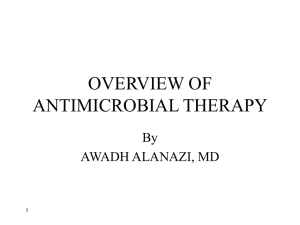 overview of antimicrobial therapy - Home