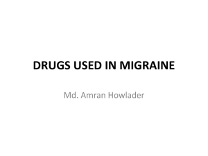 drugs used in migraine