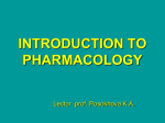 INTRODUCTION TO PHARMACOLOGY