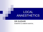Local anaesthetics