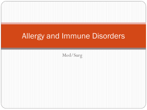 Allergy and Immune Disorders