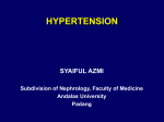 Definition and classification of hypertension