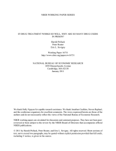NBER WORKING PAPER SERIES IN PRISON? Harold Pollack