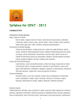 Syllabus for GPAT - 2013 PHARMACEUTICS