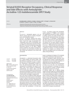 Striatal  D2 / D3  Receptor  Occupancy, ... and Side Effects with Amisulpride: An Iodine-123-Iodobenzamide SPET Study