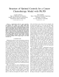 Structure of Optimal Controls for a Cancer Chemotherapy Model with PK/PD
