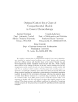 Optimal Control for a Class of Compartmental Models in Cancer Chemotherapy