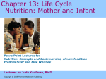 Chapter 13: Life Cycle Nutrition: Mother and Infant PowerPoint Lectures for