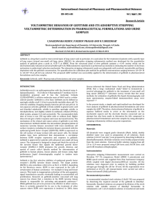 VOLTAMMETRIC BEHAVIOR OF GEFITINIB AND ITS ADSORPTIVE STRIPPING  VOLTAMMETRIC DETERMINATION IN PHARMACEUTICAL FORMULATIONS AND URINE 