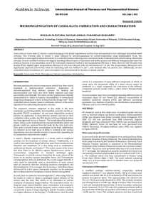 CASSIA ALATA Research Article  MULHAM ALFATAMA, KAUSAR AHMAD, FARAHIDAH MOHAMED