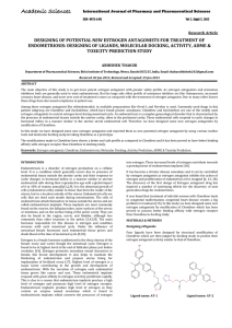 DESIGNING OF POTENTIAL NEW ESTROGEN ANTAGONISTS FOR TREATMENT OF