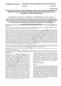 FABRICATION, EVALUATION AND PRELIMINARY CLINICAL STUDY OF BI-LAYER OROBUCCAL