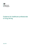 Guidance for healthcare professionals on drug driving  July 2014