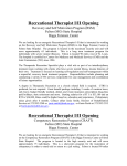 Recreational Therapist I/II Opening Recovery and Self Motivation Program (RSM)