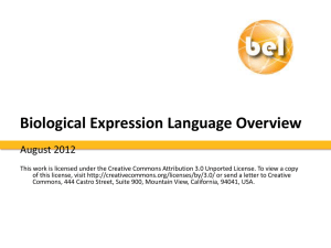 Biological Expression Language Overview