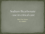 Sodium Bicarbonate - use in critical care