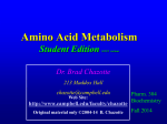 Biochemistry 304 2014 Student Edition Amino Acid Metabolism