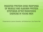 Ingested protein dose response of muscle and albumin protein