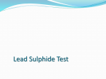 Lead Sulphide Test