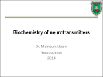 Biochemistry of neurotransmitters