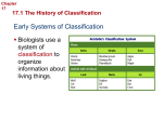 17.1 The History of Classification Chapter 17