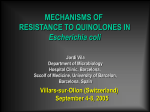 OVERALL MECHANISMS OF QUINOLONE RESISTANCE