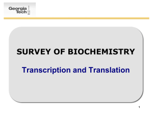 SURVEY OF BIOCHEMISTRY