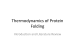 Thermodynamics of Protein Folding