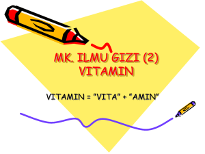MK. ILMU GIZI (2) VITAMIN