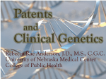 Patents and Clinical Genetics