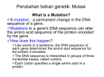Perubahan bahan genetik: Mutasi
