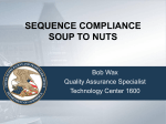 SEQUENCE COMPLIANCE SOUP TO NUTS