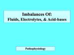 Imbalances Of: Fluids, Electrolytes, & Acid