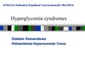 Hyperglycemia Syndromes - UT Health Science Center