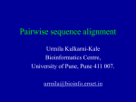 Pair-wise sequence alignment