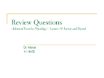 Review Questions Advanced Exercise Physiology