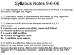 Syllabus Notes - Southwest High School