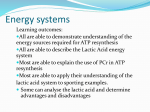 Energy Systems - Mrs N Benedict