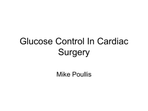 Glucose control in cardiac surgery