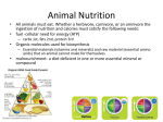 Animal Nutrition - Santa Susana High School