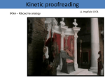 Kinetic proofreading - Weizmann Institute of Science