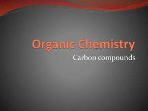 Organic Chemistry - Ms. Chambers' Biology