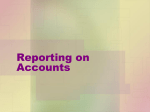 Reporting on Accounts