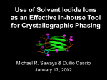 Use of Solvent Iodide Ions as an Effective In