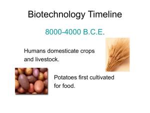 Biotechnology Timeline - North Carolina Association for