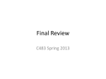 Final Review - Chemistry Courses: About: Department of