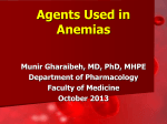 Agents Used in Anemias