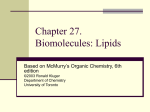 Chapter 27. Biomolecules: Lipids